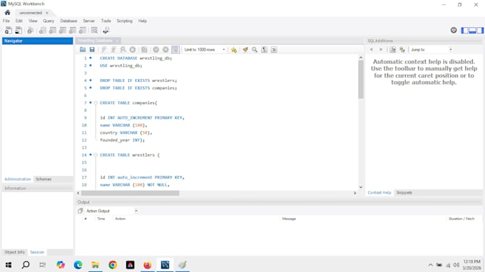 create a basic mysql database and sql queries