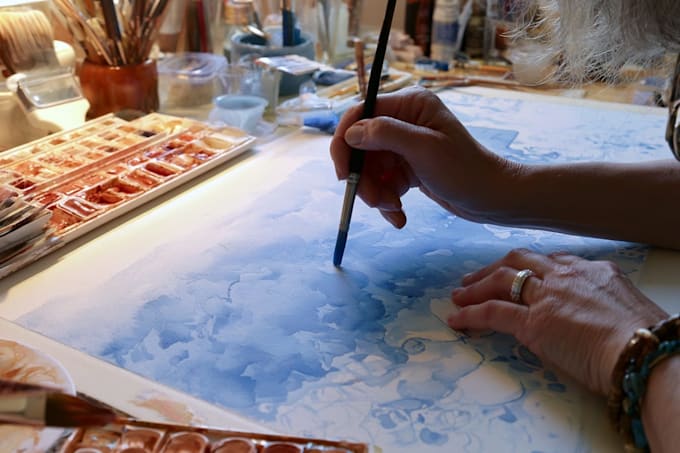 create watercolor portrait art