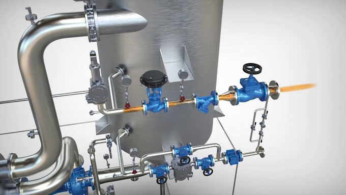 create 3d mechanical animation, machine animation and engineering video