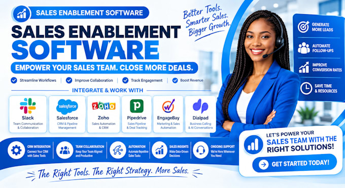 sales enablement software crm slack salesforce zoho pipedrive engagebay dialpad