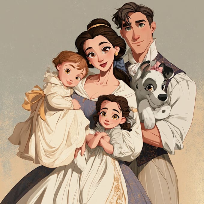 design a disney family portrait