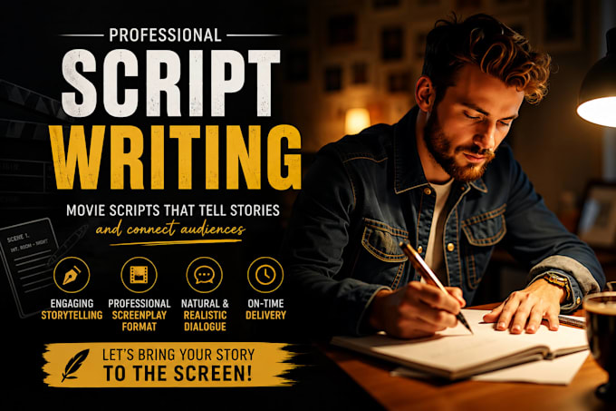 do script writing, movie script writing, screenwriting, screenplay, movie script