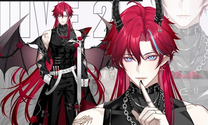 create a custom 2d live2d vtuber model for male or female character
