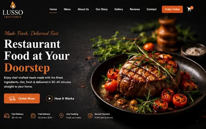 build wix restaurant website with online ordering menu and reservations website