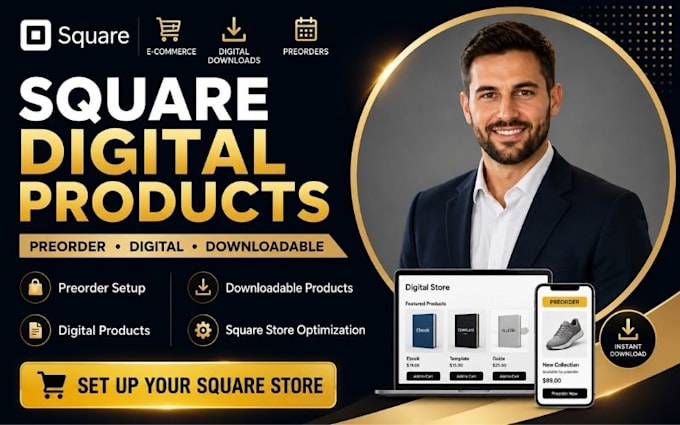 setup square preorder square digital product square dawnloadedable product