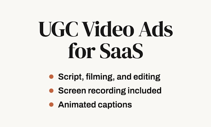 create a saas ugc video ad with screen recording
