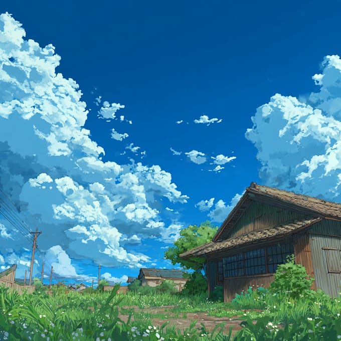 draw original character and anime background