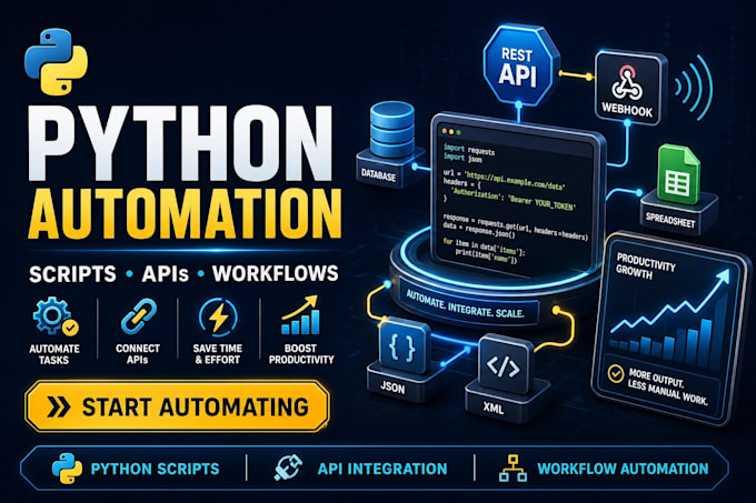 build a custom python automation script and API integration