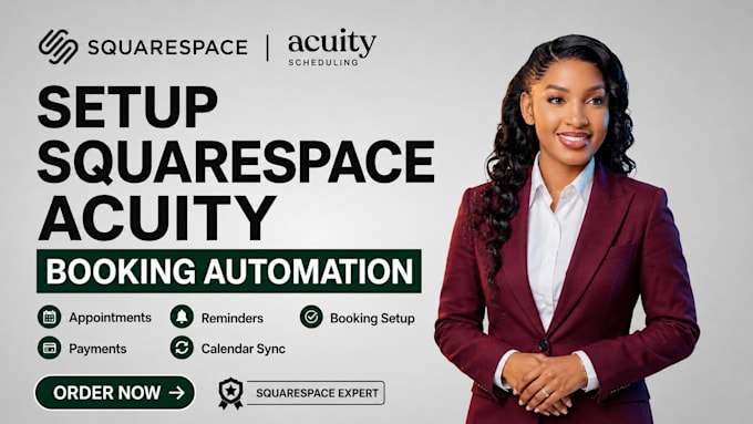 setup squarespace acuity scheduling booking payments reminder automation