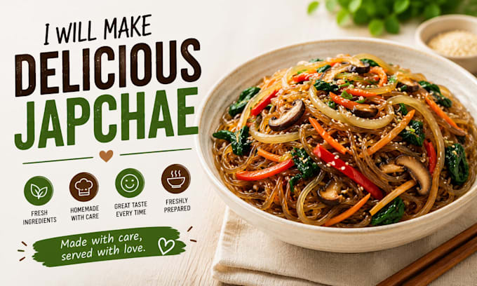 make delicious and freshly prepared japchae