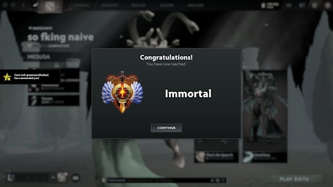 play dota 2 with you as your immortal gaming partner