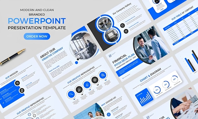 create investor pitch deck, business presentation