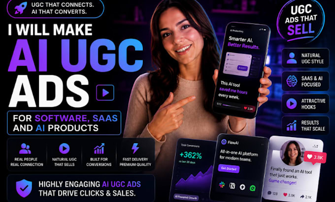 make ai ugc ads for software, saas and ai products