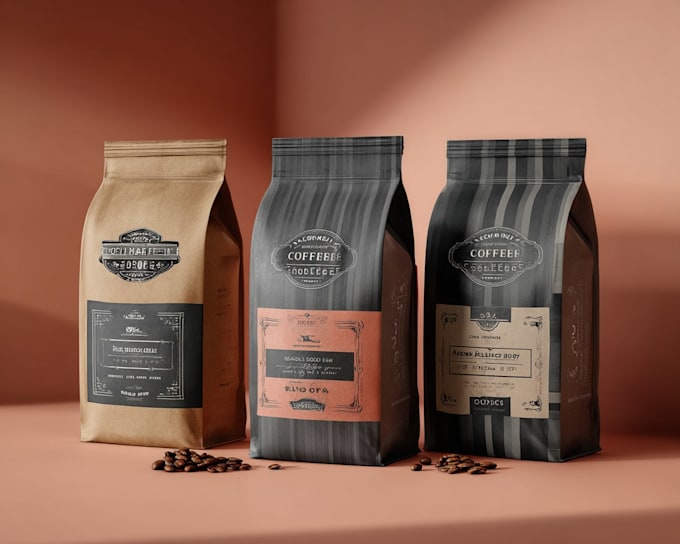 do coffee packaging, coffee label, and packaging design