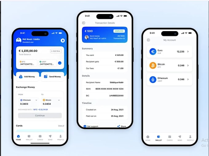 develop cryptocurrency exchange, wallet, digital banking platform