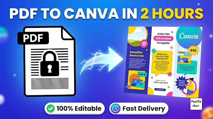 convert pdf to editable canva design in 2 hours