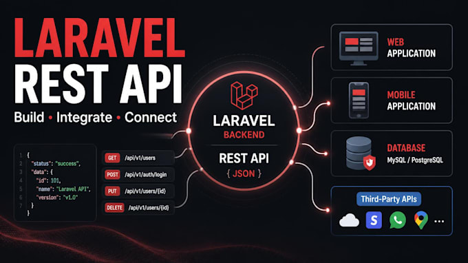 develop a laravel rest api and integrate third party apis
