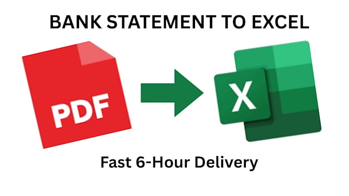convert PDF bank statement to excel and clean data in 6 hours