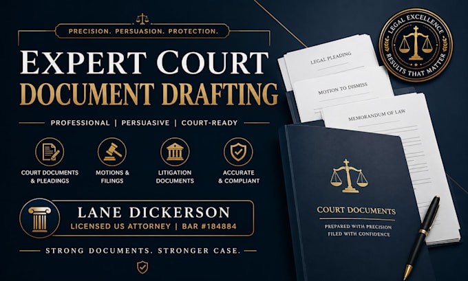 draft comprehensive litigation documents and court submissions