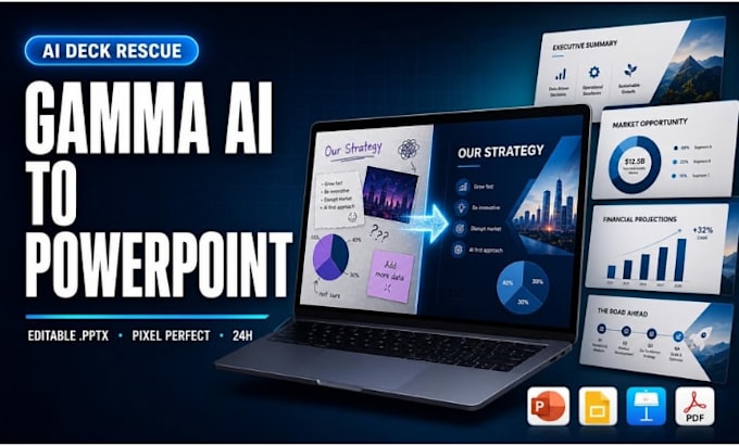 fix and convert gamma ai deck into powerpoint slide presentation