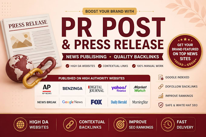 publish PR post and press release post for powerful backlinks