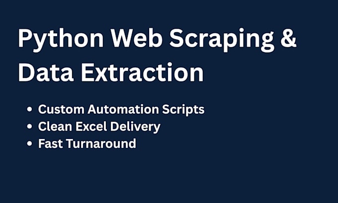 build a custom python web scraper to extract data