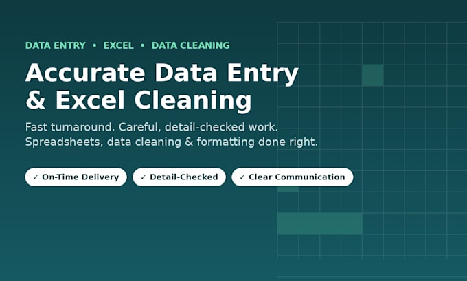do accurate data entry and excel spreadsheet work