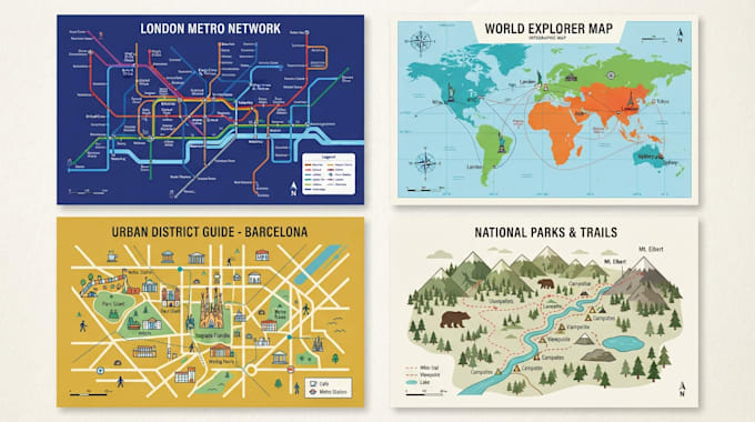 draw vector map in illustrator