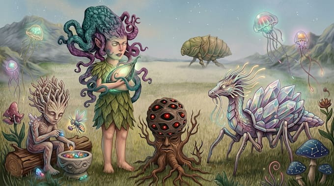custom digital art surrealistic illustration