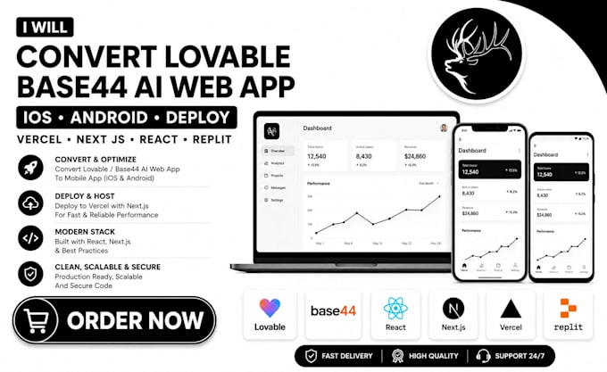convert lovable ai base44 replit website to ios android app capacitor play store