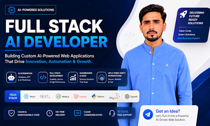 be your full stack ai developer for custom ai web development