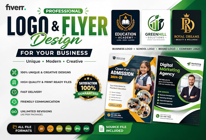 design a professional logo and flyer for your business