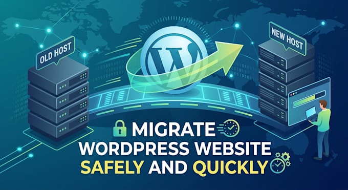migrate wordpress website to new hosting or domain