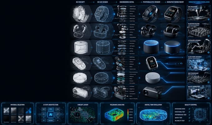 design smart devices , hardware, and consumer electronics for manufacturing