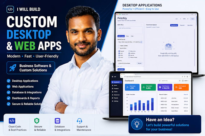 develop a custom desktop or web app for your business