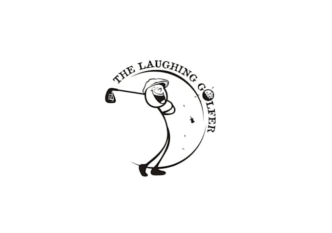 design unique laughing golfer logo