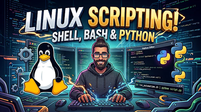 create bash shell and python scripts to automate your linux server