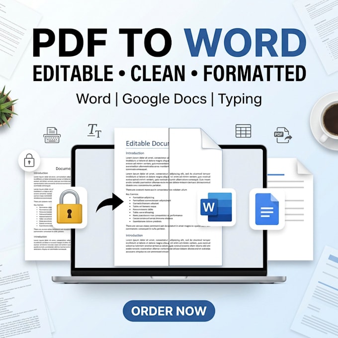 convert PDF to word or google docs with accurate formatting