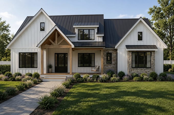 create photorealistic architectural exterior rendering for architects