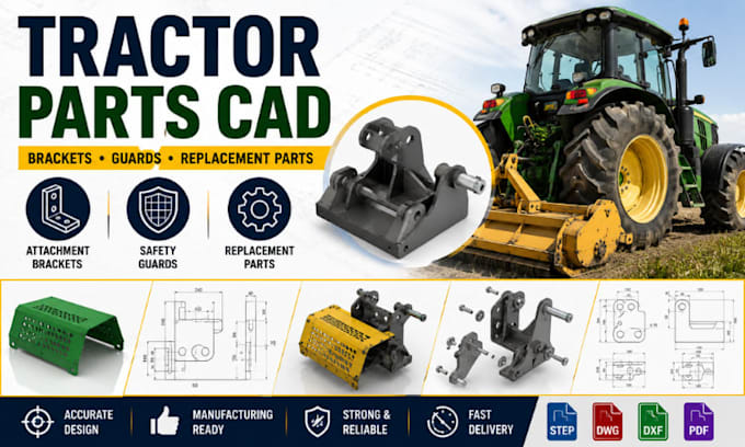 tractor attachment bracket cad, farm machine safety guards and replacement parts