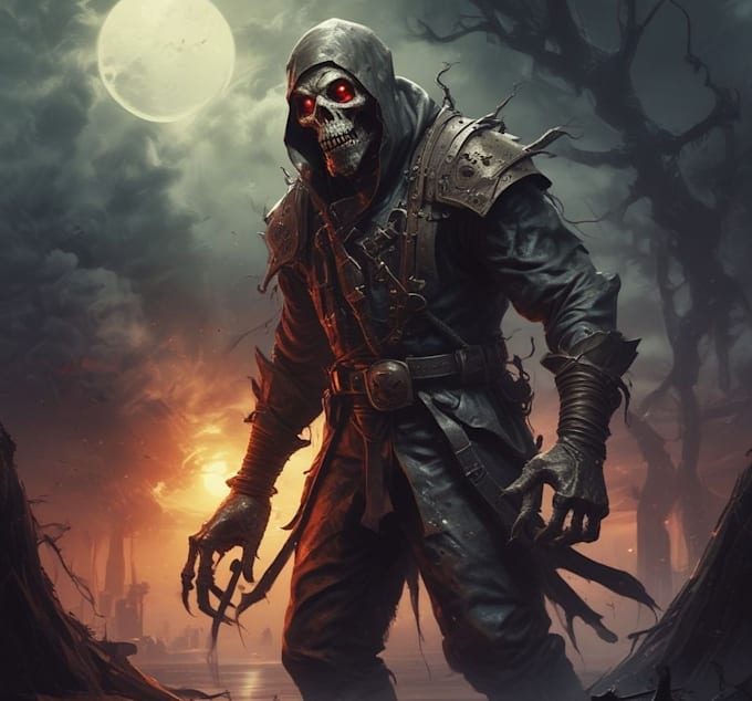 create gothic horror fantasy character art