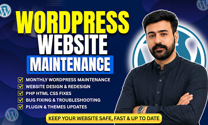 do wordpress maintenance, website update, help and support