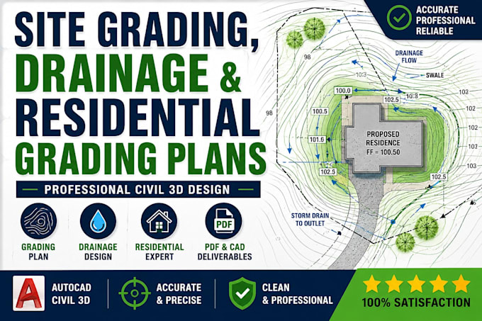 design site grading, drainage and residential grading plans