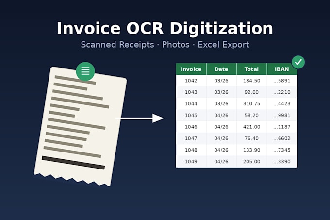 convert your scanned invoices and receipts into an excel spreadsheet using ocr