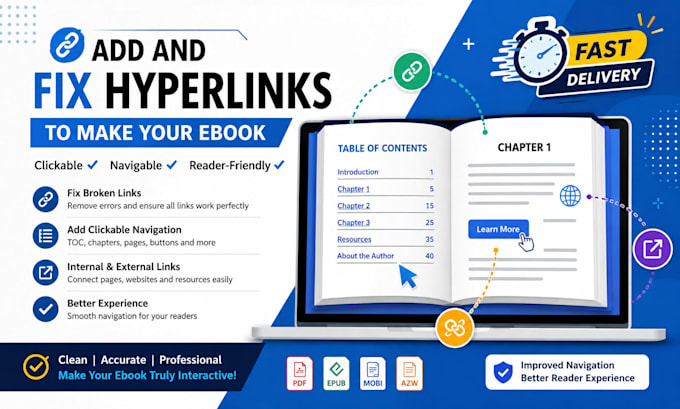 add and fix hyperlinks to make your ebook