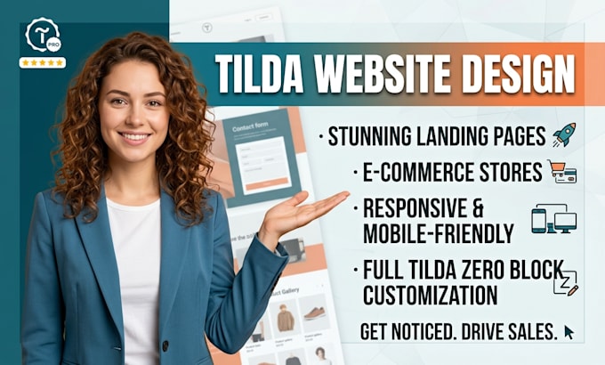design a high converting tilda landing page or online store