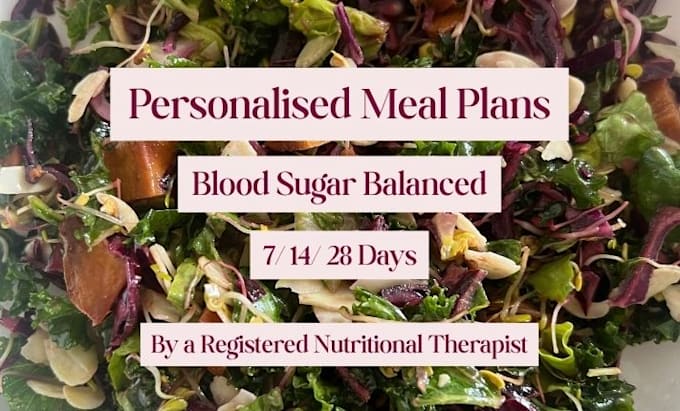create a personalised blood sugar balanced meal plan