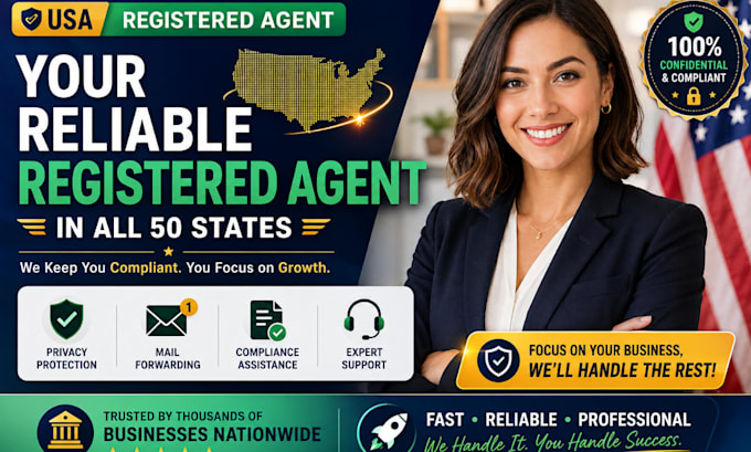 provide US registered agent service for all US state, register US llc and ein