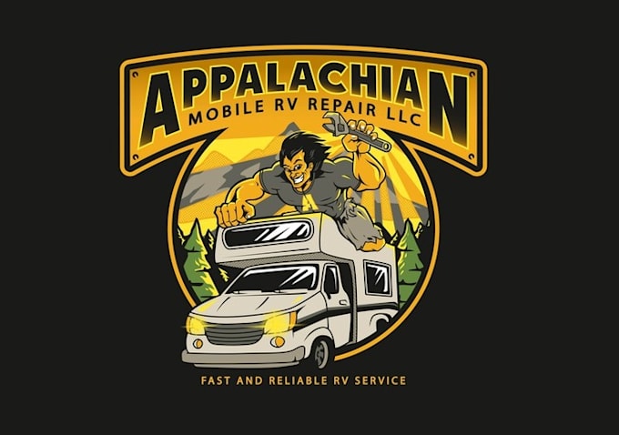 design awesome rv repair logo