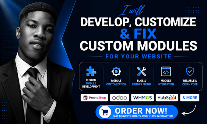 develop, customize and fix custom modules for your website